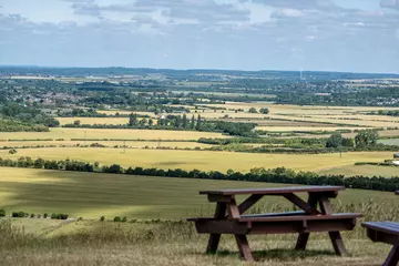 Views over the Downs from Viewpoint restaurant at Whipsnade Zoo