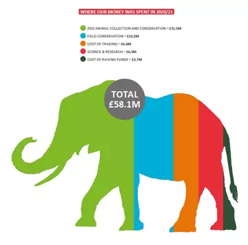 donation spend at ZSL in 2020- 2021