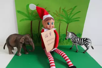 elf on the shelf with toy animals