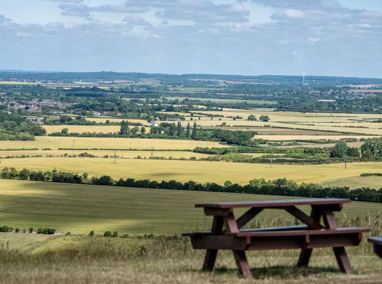 Views over the Downs from Viewpoint restaurant at Whipsnade Zoo