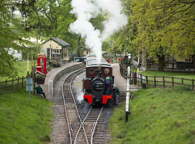 A steam train at Whipsnade Zoo