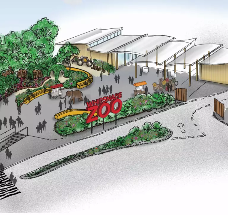 Whipsnade Zoo visitor centre drawing for initial plans